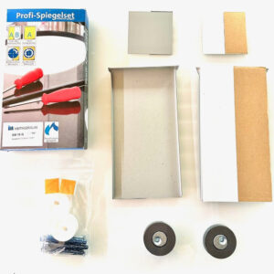 Spiegelbefestigung aus Metall für sichere Montage von Spiegeln an der Wand