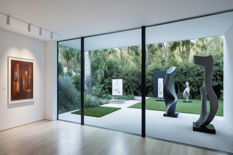 Transparente Glas-Trennwand als stilvolle Lösung für offene Räume